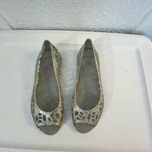 Crocs Silver Glitter Women's Flats